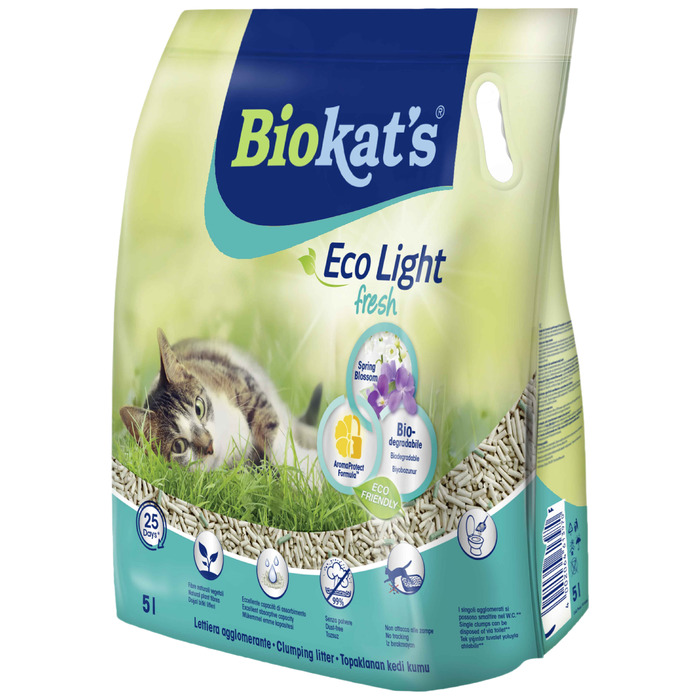 Eco Light Spring Blossom Topaklaşan Pelet Kedi Kumu Extra Eco Light 5 Lt