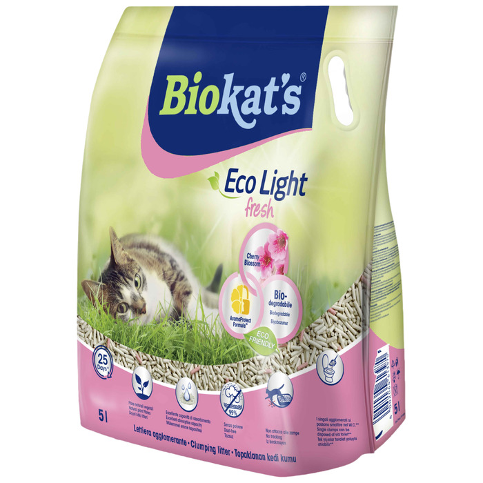 Eco Light Cherry Blossom Topaklaşan Pelet Kedi Kumu Extra Eco Light 5 Lt