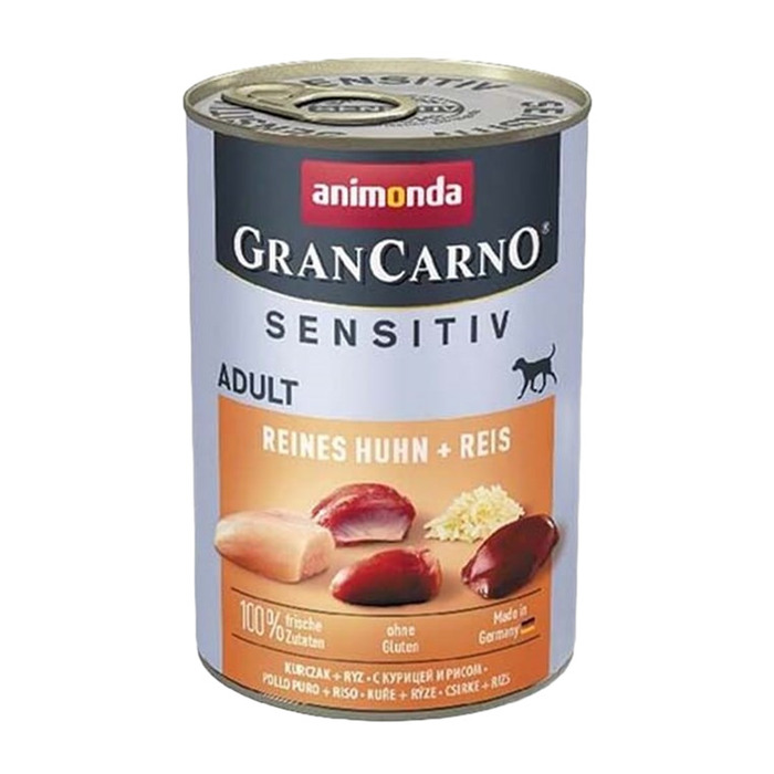 Animonda Gran Carno Sensitive Tavuklu Ve Pirinçli Yetişkin Köpek Konservesi 400 Gr 2603234