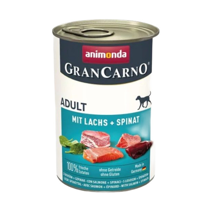 Sığır Etli Ispanaklı Ve Somonlu Yetişkin Köpek Konservesi 400 Gr
