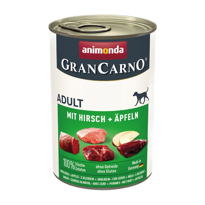 Gran Carno Elmalı Ve Geyik Etli Yetişkin Köpek Konservesi 400 Gr
