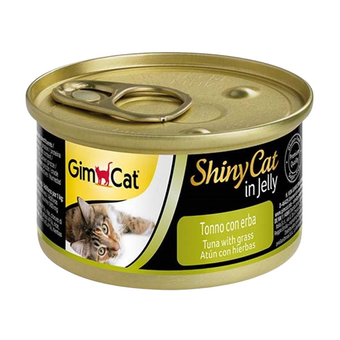 GimCat Shinycat Konserve Kedi Maması Tuna Balıklı Çimenli 70 Gr