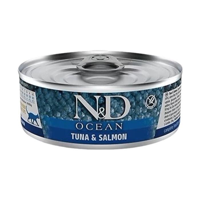 Ocean Tahılsız Ton Balıklı Ve Somonlu 80 Gr Yetişkin Kedi Konservesi