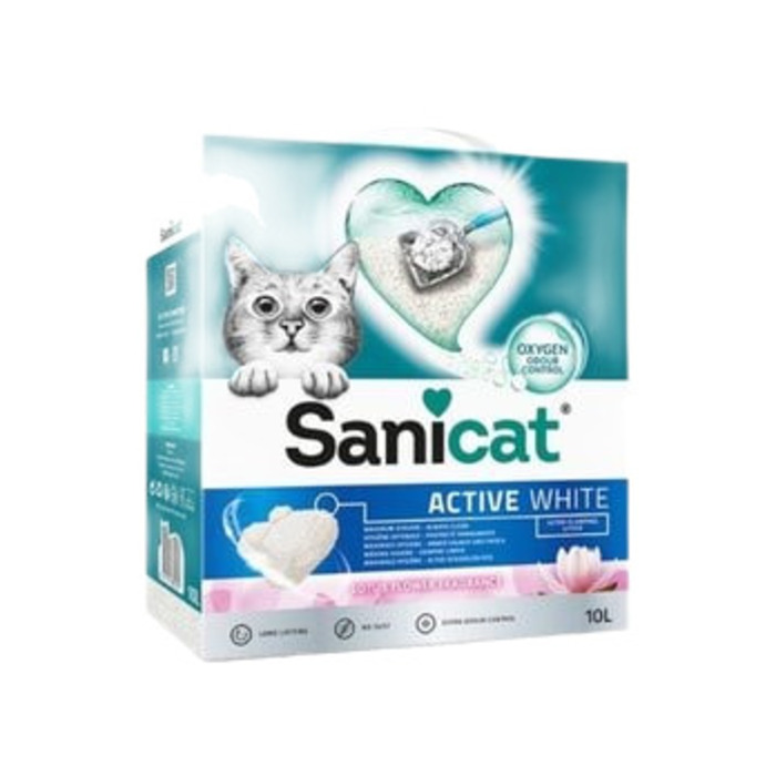 White Topaklanan Kedi Kumu Lotus Çiçeği Kokulu 10 Litre