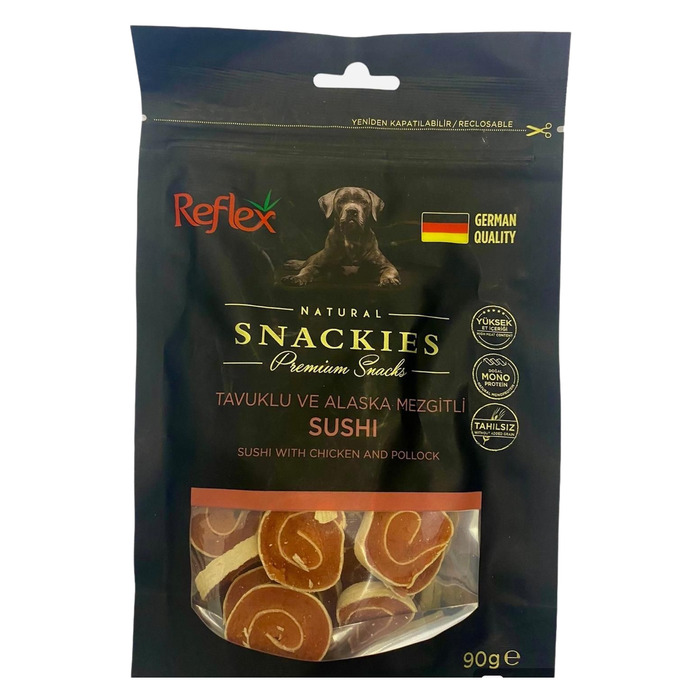 Natural Snackies Tavuklu Ve Alaska Mezgitli Sushi 90 Gr