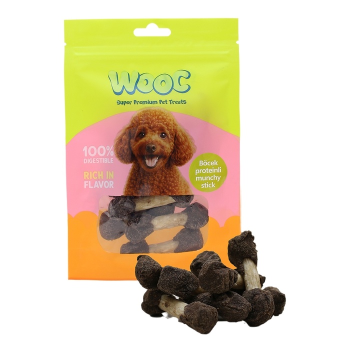 Böcekli Proteinli Munchy Köpek Ödülü 75 Gr