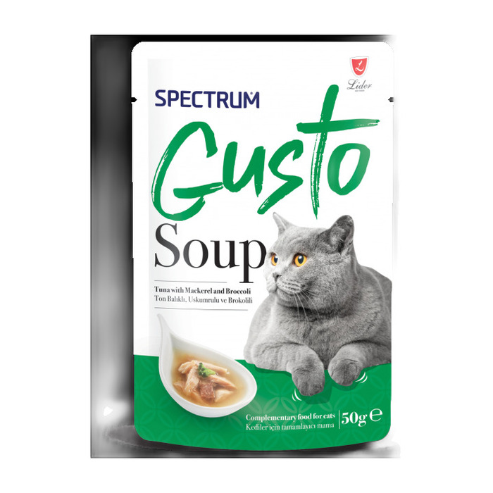 Gusto Ton Balıklı Uskumrulu Ve Brokolili Kedi Çorbası 50 Gr