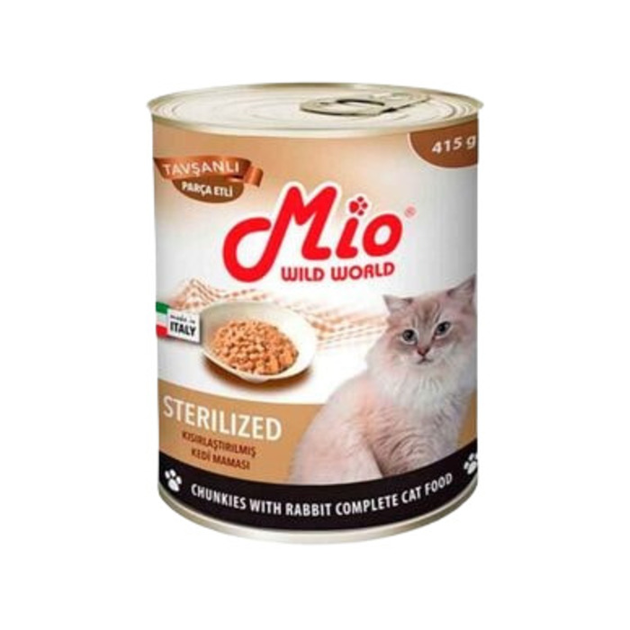 Tavşanlı Parça Etli Kısır Kedi Yaş Mama 415 Gr