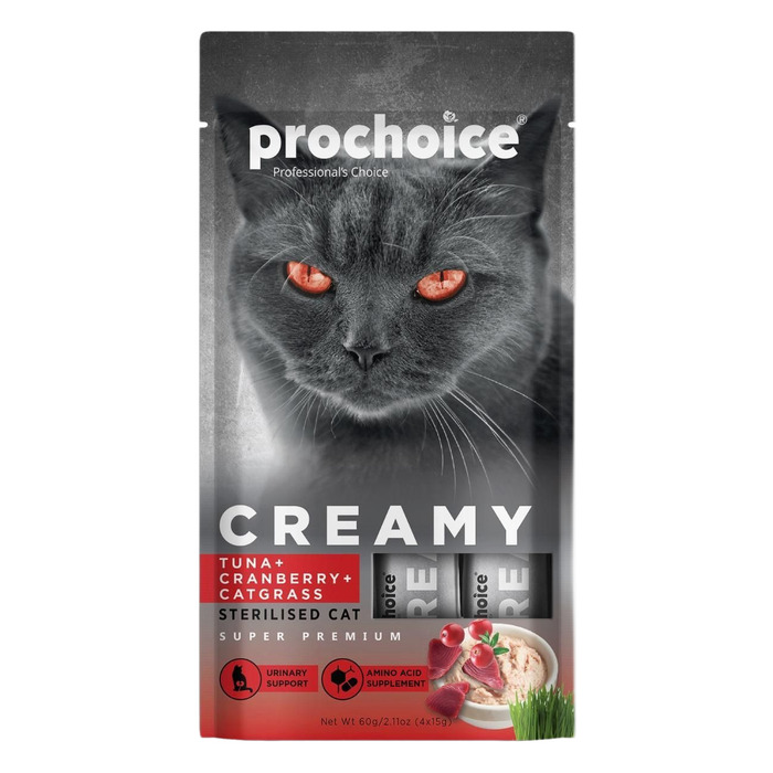 Süper Premium Ton Balıklı Ve Kızılcıklı Sıvı Ödül Mması 4x15 Gr