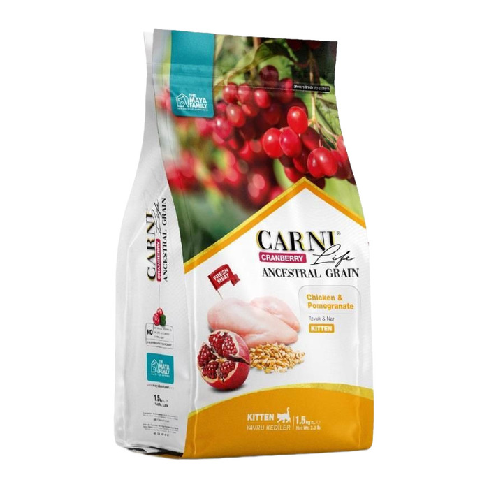 Kızılcık Tavuklu Ve Narlı Yavru Kedi Maması 1.5 Kg
