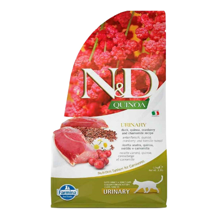 N&D Quinoa Urinary Ördek Etli Kinoalı Kızılcıklı Yetişkin Kedi Maması 1,5Kg