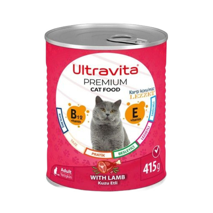 Ultravita Yüksek Proteinli Biftekli Kedi Konserve 415 Gr