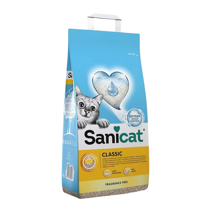 Sanicat Classic Oksijen Kontrollü Ultra Emici Kedi Kumu (10 L)